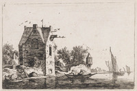 KG 04543
<br/>
Wachthuis op een vestingwerk
<br/>
<em>Waterloo, Anthonie, (1609-1690)</em>